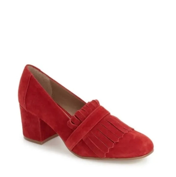 NEW Steve Madden Kate Red Suede Pumps - Picture 1 of 6